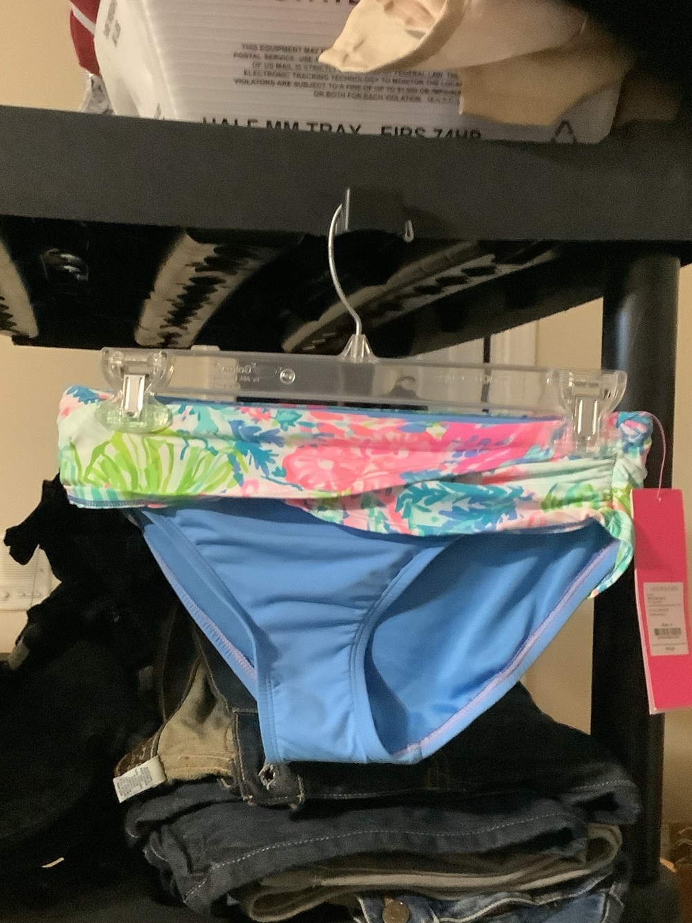Lilly Pulitzer‎ lagoon sarong hipster Bikini Bottom with , Zanzibar blue